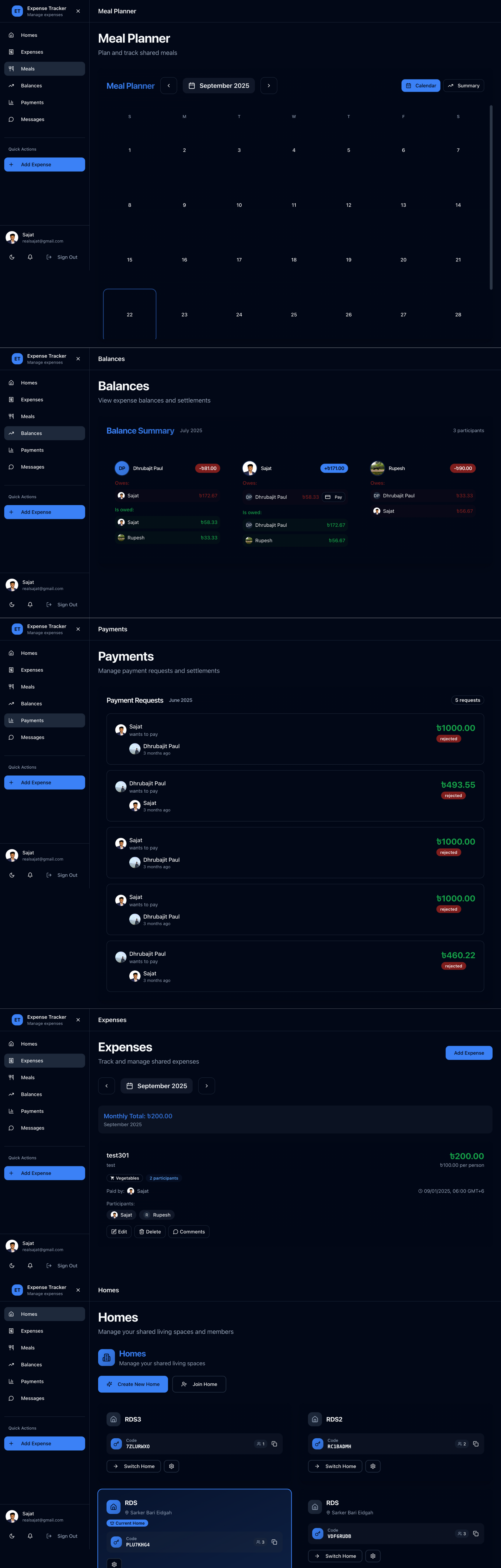 iSplit Expense Tracker Complete App Design