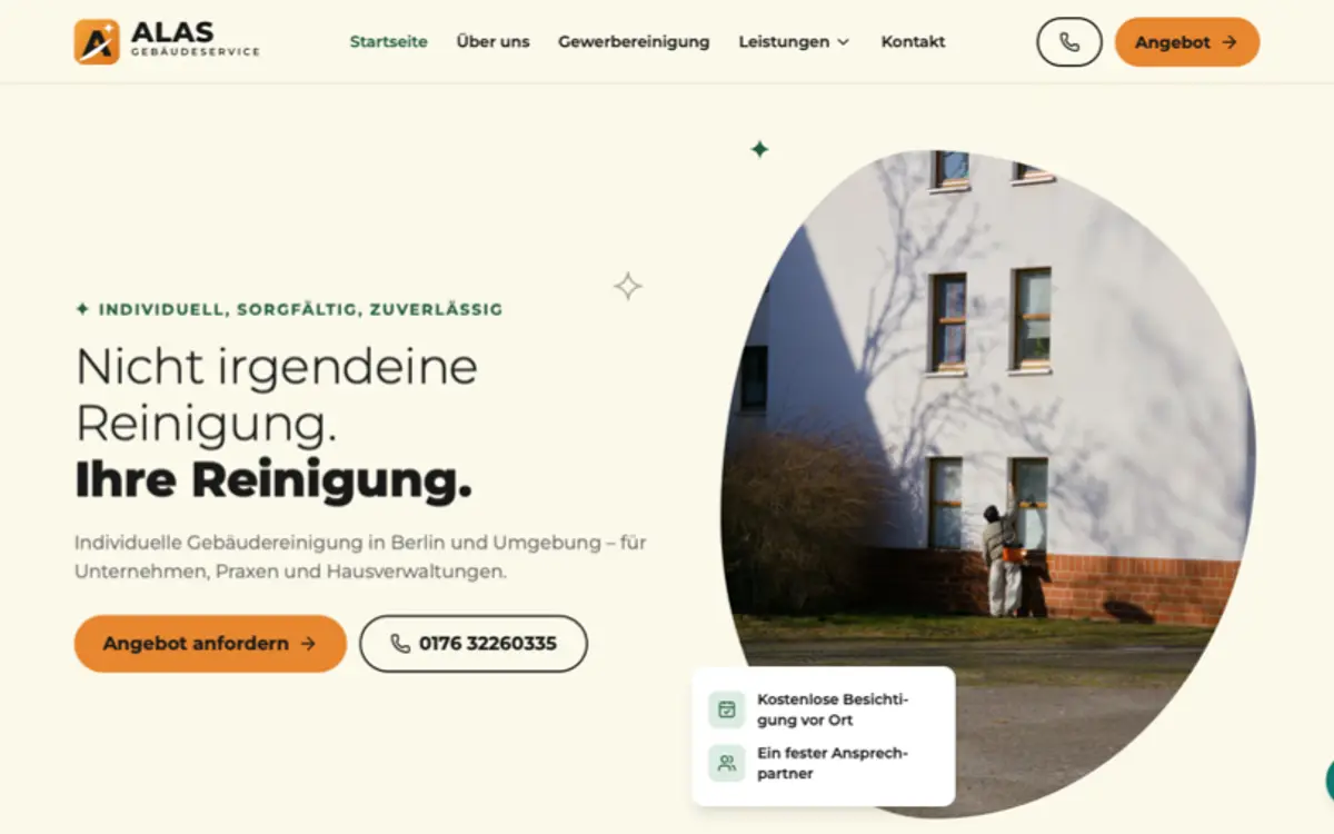 Homepage of alas-gebaeudeservice.de