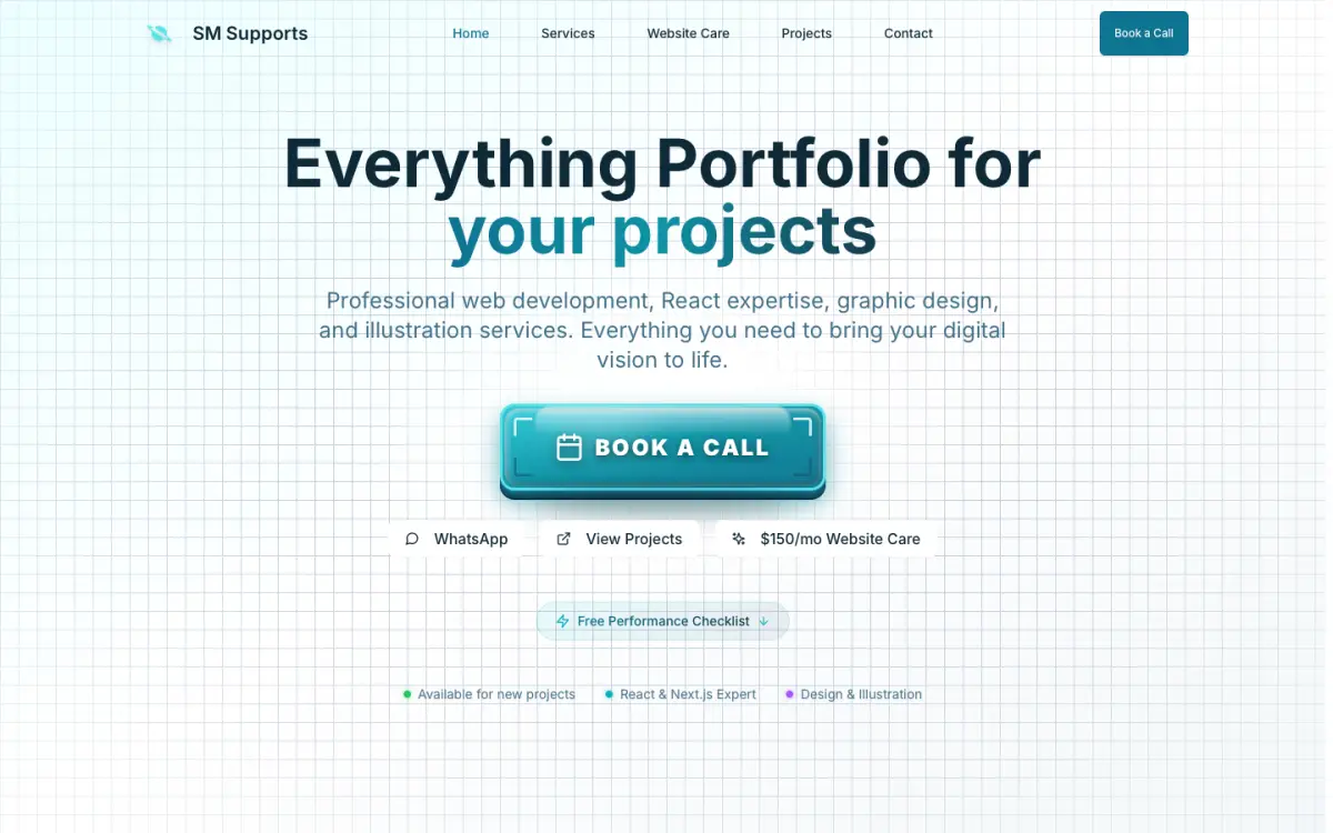 Homepage of smsupports.com